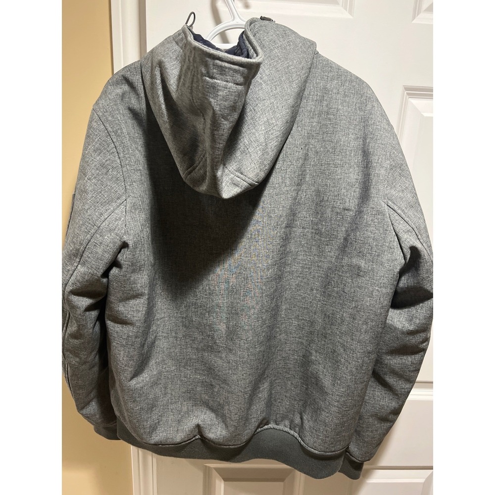 Tommy Hilfiger Mens Softshell Hooded Jacket Grey Full Zip Size Medium - Picture 15 of 15